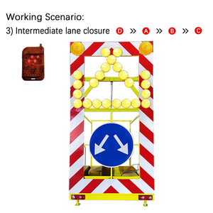 لوحة إضاءة أمنية متنقلة مثبتة على مقطورة شاحنة، مصنوعة من الألومنيوم والفولاذ المجلفن بالغمس الساخن، مخصصة لأعمال الطرق وتحذير توجيه حركة المرور - Product Image 6