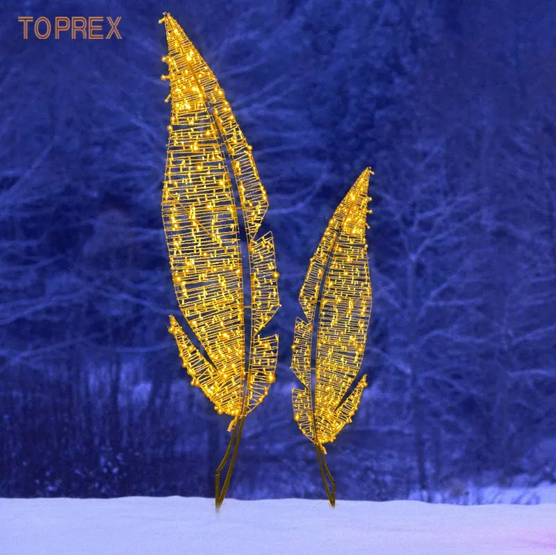 Toprex, высокое качество, IP65, водонепроницаемая 3D-подсветка, внутреннее или уличное Рождественское украшение, листья для праздничного освещения