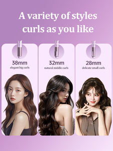 Juego de rizadores de pelo automáticos giratorios OEM con máquina rizadora, secador concentrador eléctrico LED y cepillo para el cabello - Product Image 3