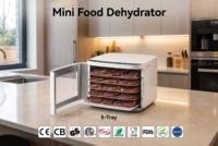 Mini déshydrateur alimentaire 5 plateaux en acier inoxydable, machine domestique pour sécher fruits, snacks, viande séchée, herbes et yaourts