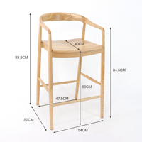 Tabourets de bar en bois les plus vendus, mobilier de café, de banquet et de mariage, tabourets de bar modernes en bois massif hautement personnalisables