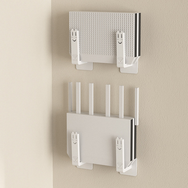 Wall Mounted WiFi Router Storage Shelf Multifunctional Cable Power Organizer Bracket Living Room Router Holder Organizer