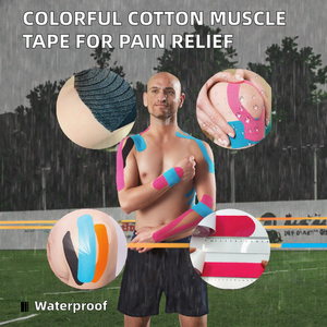 Cinta de Kinesiología Elástica de Algodón para Recuperación Muscular, Forma Personalizada, Colorida, Deportiva, Impermeable, Alivio del Dolor, 5cm x 5m - Product Image 2