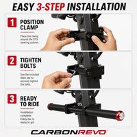 Colonne de direction en fibre de carbone pour trottinette électrique Carbonrevo, tige pliable pour la conduite hors route, performance stable, durable
