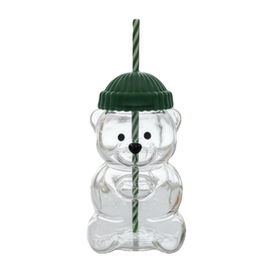 แก้วน้ำหมีเท็ดดี้ Bearista Cup INS ของขวัญคริสต์มาสยอดนิยม แก้วน้ำมีฝาและหลอด บรรจุภัณฑ์แยกชิ้น มีสินค้าพร้อมส่ง - Product Image 2