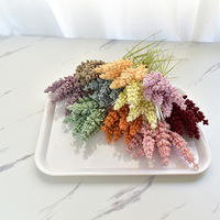 Fleurs artificielles décoratives en forme d'épi de blé, de grain ou de riz, pour décoration murale de mariage, vente en gros