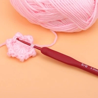 9 pièces/ensemble crochet en métal rouge Kit de crochet en aluminium TPR tricot
