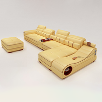 Canapé modulaire intelligent nordique avec massage et haut-parleur Bluetooth - Ensemble de meubles de salon de luxe pour villa avec recharge sans fil