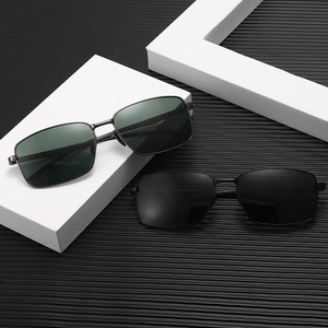 Gafas de sol polarizadas para hombre, montura cuadrada, lentes TAC antideslumbrantes para conducir, pescar y uso al aire libre - Product Image 1