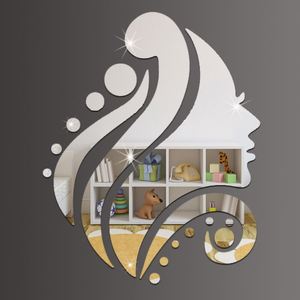 Beauty <b>Mirror</b> <b>Acrylic</b> Wall Sticker Self-adhesive Eco-Friendly Removable Decal 35x28cm Home Decor - Product Image 1