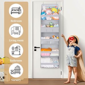 5-<b>Shelf</b> Over the Door Organizer Clear Window Hanging Closet Storage for Clothing Tools Jewelry Bedding - Product Image 5