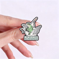 Pin Enamel Kodok Mengendarai Angsa, Desain Tidak Beraturan, Botol di Atas Tongkat, Bros Slogan Lucu dan Unik untuk Dekorasi Ransel