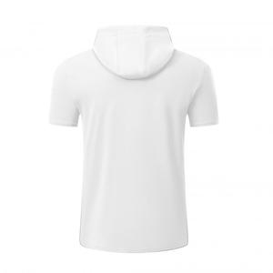Round Neck Bottom Convennt Pockets Custom Logo Casual 100% Polyester Short Sleeve Plain Tshirt - Product Image 6
