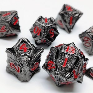 MINI PLANET Jeu de <span class=keywords><strong>d</strong></span>és Dragon en alliage de zinc, polyédrique, écologique, durable, 7 pièces pour jeux de rôle sur table (TRPG/<span class=keywords><strong>D</strong></span>&<span class=keywords><strong>D</strong></span>) - Product Image 1