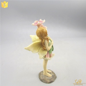 EV13125A Bán Buôn Trang Trí Sân Vườn Đẹp Nhựa Cổ Tích Cô Gái Với Hoa Bức Tượng Thu Nhỏ Bức Tượng Cổ Tích - Product Image 4