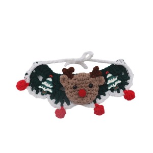 Huayuan Pet Supplies <b>Cat</b> Christmas Scarf Cartoon Winter Decorative <b>Plush</b> Collar For Pets - Product Image 5