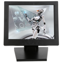 Monitor de Pantalla Táctil Capacitiva con Base Metálica para Punto de Venta, Pantalla Cuadrada de 10 Pulgadas 1024*768, Monitor Táctil de 10.4 Pulgadas con USB, HD-MI, VGA