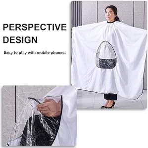 Cape de coupe de cheveux professionnelle personnalisée avec logo, cape de salon de coiffure, accessoires de coupe de cheveux, cape de coiffure avec fenêtre - Product Image 3