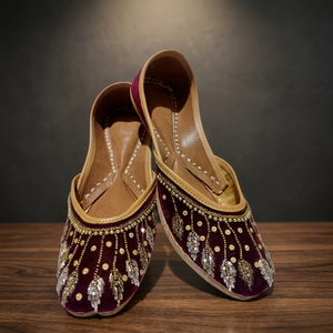BS INTERNATIONAL Handcrafted Cow Leather Women's Shoes Embroidery Floral Pattern Traditional Fashion Trend Breathable Walking - Product Image 1