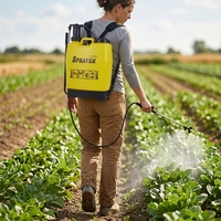 Pulvérisateur manuel à dos en PE haute pression de 20 L avec lance en acier inoxydable, haute qualité pour usage agricole