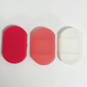 Mini Pillbox Storage Box 6x3.5x1.5Cm Plastic Three Compartment Portable Medicine Case With Logo Printing Available - Product Image 3