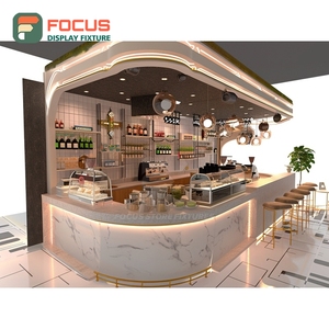 Premium Cafe Service Counter Tempered Glass Front Coffee Bag Display Area Storefront Service Counter - Product Image 2