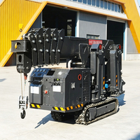 Mini-grue araignée de 3 tonnes avec flèche télescopique hydraulique et télécommande CE EPA Euro 5 pour levage dans les espaces étroits
