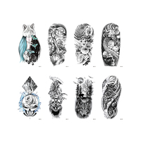 Autocollant de tatouage temporaire pour femmes et hommes, art corporel tendance, tatouage factice imperméable pour adultes