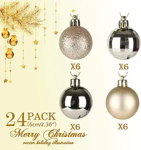 Matte Shiny Customized 3-20cm Wholesale Christmas Ornaments Supplies Multi Color Christmas Balls Tree Decoration