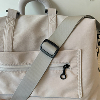 Sac de voyage de luxe léger à compartiments multiples avec poignée, cordon de serrage et poche avant zippée pour femmes