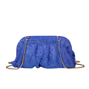 Pha Lê Ly hợp ví Vàng ly hợp túi bên Pleated Vàng PURSE Rhinestone túi cho phụ nữ buổi tối đám cưới - Product Image 2