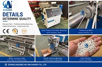 Ligne de granulation et d'extrusion automatique de granulés plastiques pour l'enseignement scolaire et les tests en laboratoire, conforme à la norme CE SJ25, pour ABS, PP, PE, PET