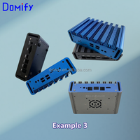 Boîtier PC SBC13 en alliage d'aluminium 6063 personnalisé, compatible Mini-ITX/Nano, avec fenêtre latérale et ports USB/audio – Stock Domify