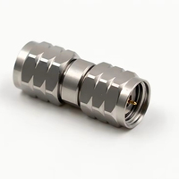 Adaptateur coaxial RF à ondes millimétriques mâle-mâle 1.85-JJG, connecteur de test haute fréquence en acier inoxydable 50 Ohm
