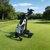 Chariot de golf intelligent à poussée manuelle auto-équilibré avec télécommande anti-basculement