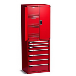 Armoire à tiroirs Fami Master Key Comfort, 7 tiroirs, 714x598x2000 mm, rouge rubis RAL3003, rangement d'outils - Product Image 2