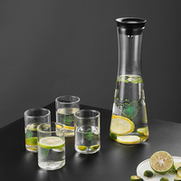 Carafe à eau chaude en verre borosilicate épais transparent, forme mince, personnalisable avec logo