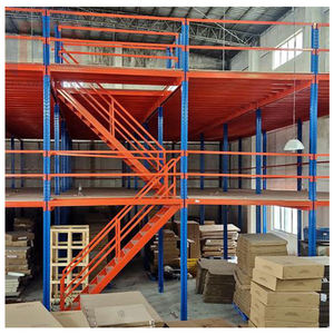 Sistema di Stoccaggio Combinato con Soppalco in Metallo e Scaffalature per <span class=keywords><strong>Pallet</strong></span> per Magazzino - Product Image 1