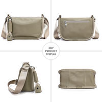 Sac à bandoulière en cuir véritable pour femmes, couleur unie, fermeture ouverte, sac à main pour femmes, toutes saisons