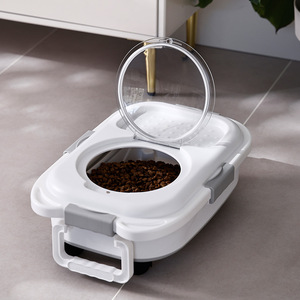 Bol pliable portable en PP et TPR pour la nourriture des chats, des chiens et des poissons, seau de stockage de nourriture pour animaux de compagnie réglable et durable - Product Image 4