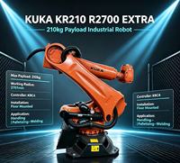 Robot industriel KUKA KR210 R2700 extra large avec une charge utile de 210 kg, une portée de 2700 mm, un contrôleur KRC4 pour l'automobile et l'industrie lourde