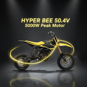 Vélo de montagne électrique HYPER BEE 50.4V 5000W Peak Motor, haute vitesse, pneus larges 14/12'', tout-terrain, pour adultes. - Product Image 1
