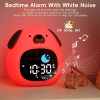 Mignon Chien Ours Chat Hibou Toucher Veilleuse USB Rechargeable Antichute Sommeil Formation Horloges Ok pour Réveil Horloge pour Enfants Chambre