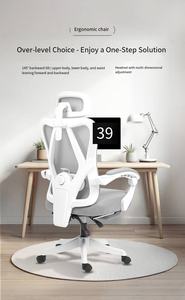 Silla de Oficina Ergonómica Profesional Ajustable, Malla Completa, Diseño Moderno, Reposapiés Plegable, Nylon Resistente, Reposabrazos 3D, Aleación de <span class=keywords><strong>Aluminio</strong></span> - Product Image 2