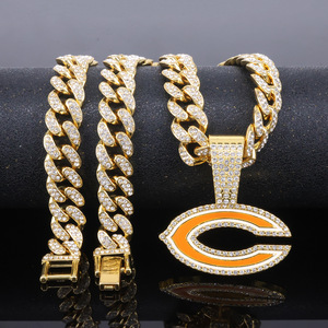 Collana con Ciondolo a <span class=keywords><strong>Lettera</strong></span> <span class=keywords><strong>C</strong></span> in Stile Europeo e Americano, Accessorio Unisex alla Moda, Nuova Collana con Ciondolo a <span class=keywords><strong>Lettera</strong></span> <span class=keywords><strong>C</strong></span> con Vernice a Olio, in Lega di Zinco con Diamanti Incastonati, Stile Hip-Hop - Product Image 2