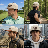 Topi Snapback Streetwear Custom Vintage 5 Panel Dua Warna Bordir 3D Flat Brim
