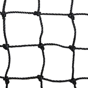Filets de pêche en HDPE torsadés et noués, traités anti-UV, noirs - Product Image 1