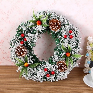 19 QSLH-WE028 Holiday Decorative PVC Flowers Christmas <strong>Wreath</strong> for Front <strong>Door</strong> Decor During Mother's Day Graduation and <strong>Easter</strong> - Product Image 3