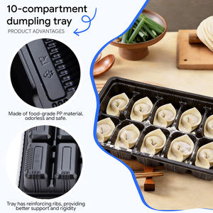 Boîtes d'emballage alimentaire jetables en PP avec couvercles pour boulettes congelées, barquette blister personnalisable pour XF-0672 - Product Image 3