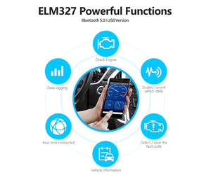 Nhà máy trực tiếp konnwei kw901 OBD2 máy quét Bluetooth ELM327 xe công cụ Chẩn đoán mã đọc cho phổ OBD2 động cơ mã lỗi - Product Image 2